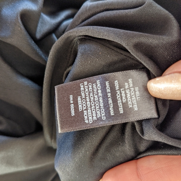 Express Bodycon Sleeveless Strapped Black Mini Dress Sz 6 - Picture 9 of 9